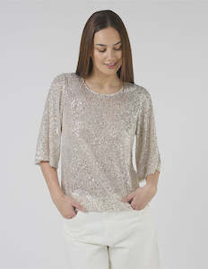 Alexis Top Sequins Champagne