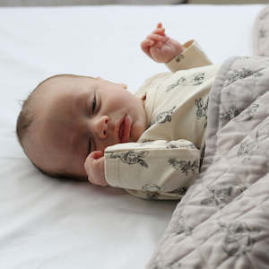 Long Sleeve Onesie - Almond Burrowers