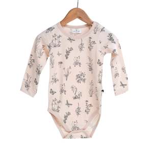 Long Sleeve Onesie - Blush Meadow