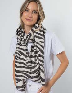 Accessories: ZEBRA STRIPE SCARF