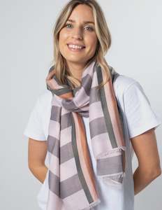 STACKED BLOCK STRIPED SCARVES