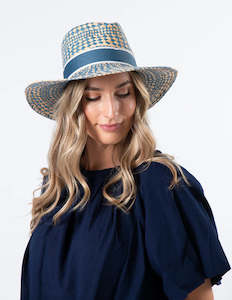 STRAW HAT - DIAMOND CHECK