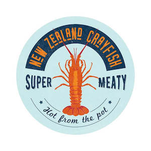 NZ Seafood Crayfish Ceramic Coaster