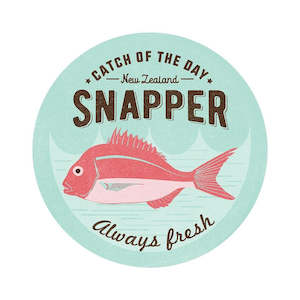 Kitchen Table: NZ Seafood Snapper Ceramic Coaster