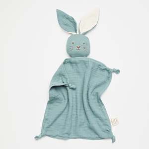 Gift Edit Kids: Organic Muslin Bunny Lovey Sage with Milk ears