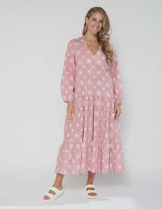 ALYSSA DRESS - PINK TANGLES