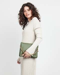 Matilda Crossbody - Cactus & Chunky Chain