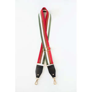 Khaki Rust Stripe Bag Strap