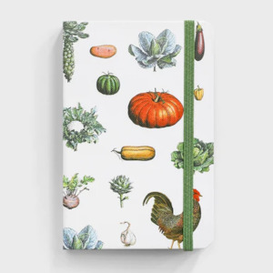 Father Rabbit: Hardcover Notebook - Vintage Vegetables