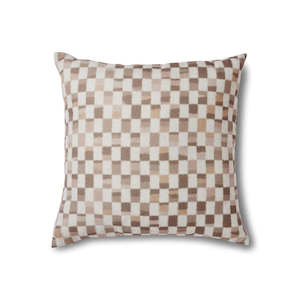 Checkerboard Neutral Cushion