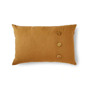 Bailey Mustard Button Cushion