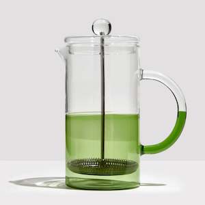 Coffee Plunger - Clear + Green