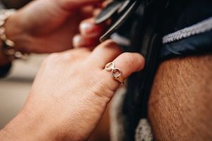 Products: Gold Snaffle Ring Equestrian Jewellery