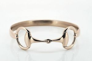 Products: Gold Snaffle Bangle Equestrian Jewellery