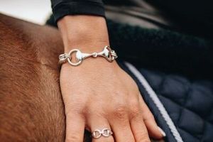 Products: Sterling Silver Snaffle Curb Chain Bracelet Equestrian Jewellery