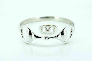 Snaffle Bangle & Ring Set Equestrian Jewellery