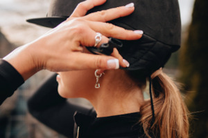 Silver Hoop Earrings with Charms Equestrian Jewellery