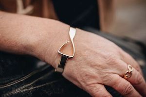 Products: Gold Jump Bangle Equestrian Jewellery