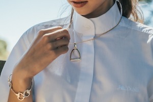 Products: Gold Stirrup Pendant Equestrian Jewellery