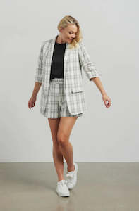 Et Alia Kennedy Blazer - White Plaid - Ea7100a    Whats Coming / Pre-order