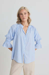 Ivy & Jack Noetic Blouse - Blue Stripe