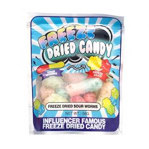 Freeze Dried Candy - Sour Worms (50 g)