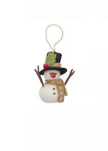 Decoration | Christmas Snowman with Hat (Beige)