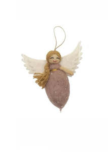 Decoration | Christmas Needle Felted Angel (Pink)