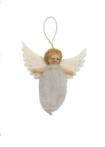 Decoration | Christmas Needle Felted Angel (White)