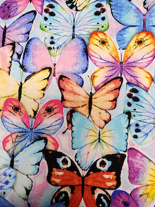 Rainbow butterfly eye wheatie Cre8tive-Gems