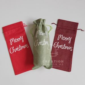 BRIGHT RED wine bottle bag