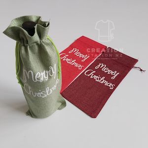 GREEN wine bottle bag