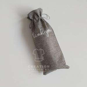 Grey wine bottle bag