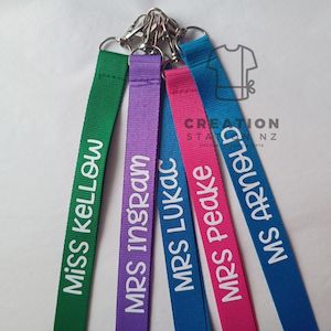 School: Personalised lanyards