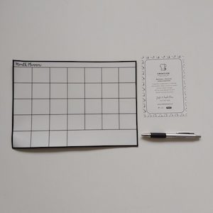 Ready to send – A4 Month Planner