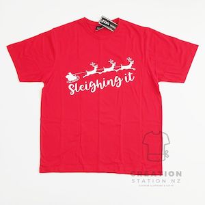 Sleighing It adult tee