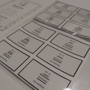 Decals: Herb and spice labels (horizontal)