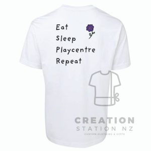 Eat Sleep Playcentre Repeat tee