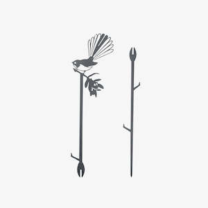 Investment: Metal Bird - Pīwakawaka Plant Stake, 70cm