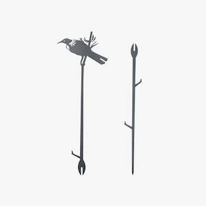 Investment: Metal Bird - Tūī Plant Stake 70cm