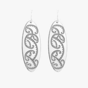 Earrings - Kōwhaiwhai - Clear