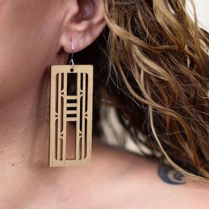 Earrings - Hinetakurua - Wood