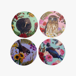 Investment: Coasters - Bright NZ Birds - Set of 4