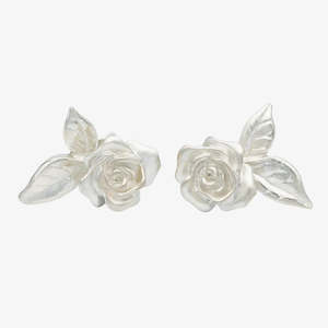 Investment: Rose Earrings - Sterling Silver