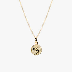 Fantail Coin Necklace (Gold) - Gift Box