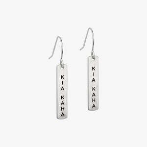 Investment: Te Reo Kia Kaha Earrings Silver