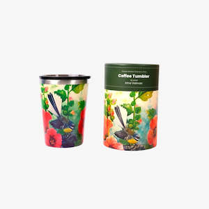 Double Walled S/S Tumbler - Fantail & Hollyhocks