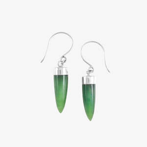 Point Earrings, Pounamu - NVK