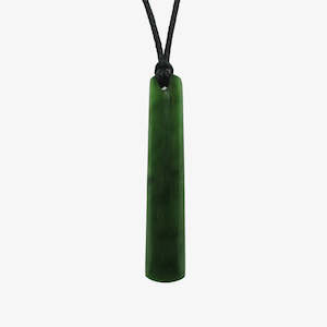 Pounamu Long Square Drop Pendant 60mm