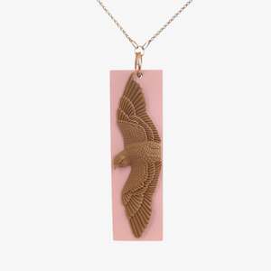 Karearea Portrait Necklace, Pink